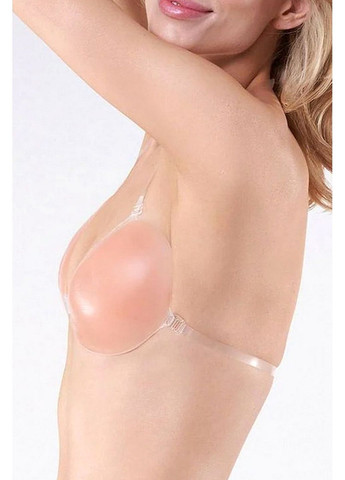 Бежевий бюстгальтер силіконовий з бретелями bs-04 Julimex поліамід, еластан