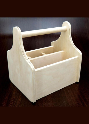 Подставка для столовых приборов из дерева Карамелла бланже (ПСП-002301) No Brand (327423895)