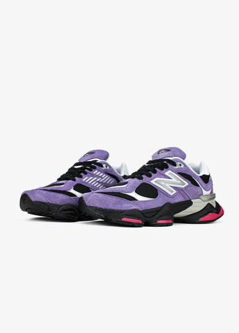 Фиолетовые демисезонные кроссовки мужские и женские new balance 9060 violet noir | нью баланс 9060 фиолетовые No Brand