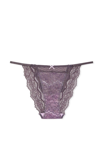 Женские трусики DREAM ANGELS Lace & Mesh String Bikini XL серые Victoria's Secret (294292197)