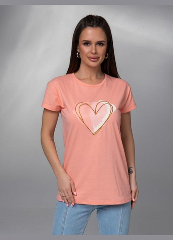 Персиковая летняя футболки Magnet WN20-598