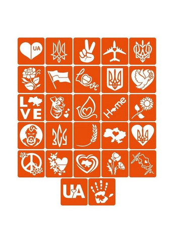 Набір для біо-тату "Україна - неон" ua-neon-set No Brand (330605310)