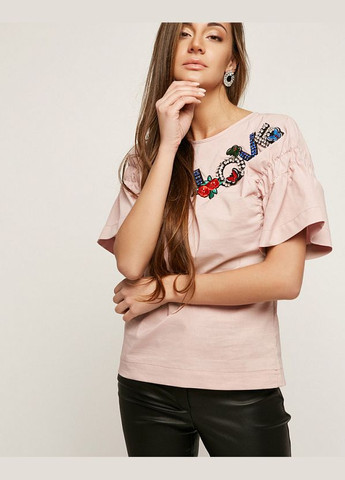 Светло-розовая демисезонная блузка Modna KAZKA