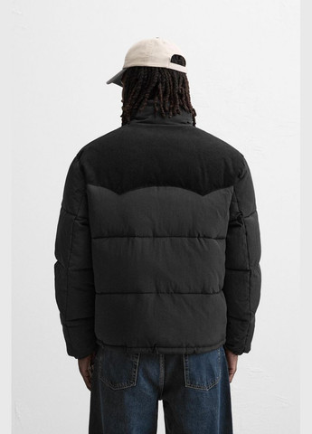 Черная зимняя куртка Zara зимова 6318/417 BLACK