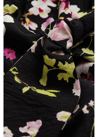 Комбинированное кэжуал платье из вискозы H&M однотонное