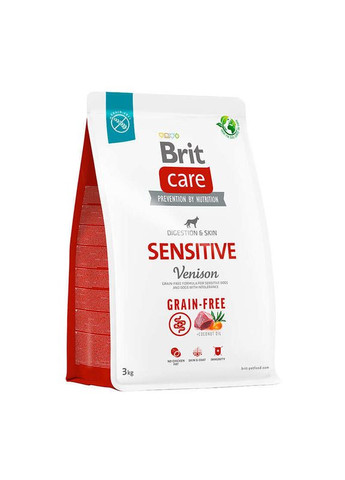 Сухий корм для собак Care Dog Grainfree Sensitive 3кг, з олениною Brit (292258210)