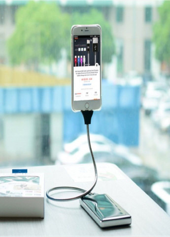 Зарядной гибкий металлический кабель Cable Data Coil Brace держатель для Iphone VTech (307150843)