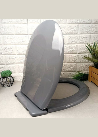 Сіра кришка-сидіння для унітазу з кріпильною поперечиною, СД-21 Sydanit (303721960)