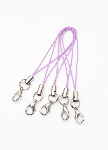Шнурочек для брелоков с карабином «лобстер», 6,5 см, сиреневый No Brand (340482913)