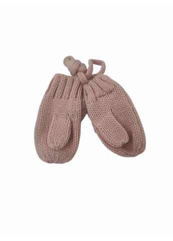 Детские зимние вязаные перчатки для девочки Розовые (0781) OVS (367581965)