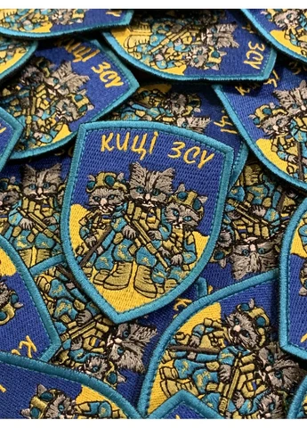 Шеврон киці зсу (Форма щит. На липучці) Розмір 9x7см No Brand (369924802)