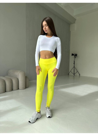 Желтые демисезонные леггинсы лосины Soda