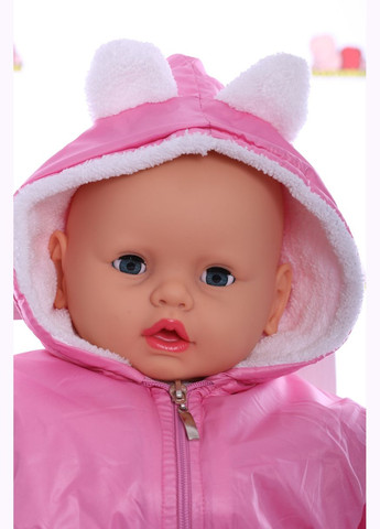 Чоловічок для дівчинки на махрі ведмедика рожевий 68 см (26250) BABYKROHA (297197762)