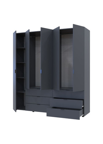 Комплект шкафов для одежды Гелар (2 шт.) 193,7х49,5х203,4 см Графит (DRS-011118) Doros (362025331)