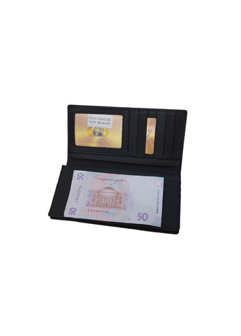 Стильный мужской кожаный купюрник кошелек черный Т 53033 Tailian Т 530 Н 33 Black (346268596)