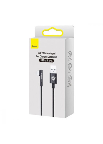 Кабель MVP 2 Elbowshaped Fast Charging Data Cable USB to iP 2.4A 1m Black (CAVP000001) Baseus (294978893)