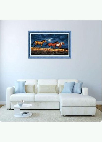 Набір для вишивання за нанесеною на канву схемою "Galloping Horse". AIDA 14CT printed 60*37 см Joy Sunday (313613314)