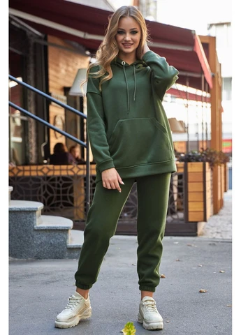 Тепла толстовка L-2XL. Зелений Seventeen (389157280)