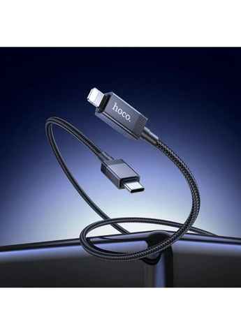 Кабель X118 Type-C to Lightning PD 27W з дисплеєм чорний Hoco (388770811)