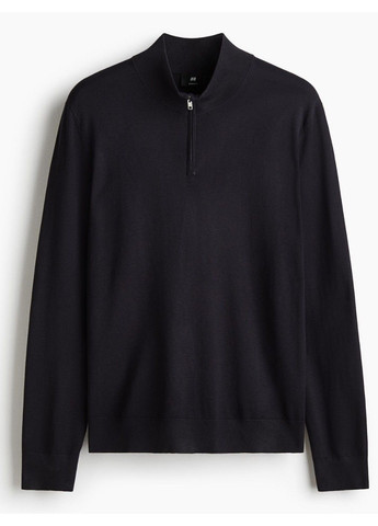 Темно-синій демісезонний чоловічий светр тонкої в'язки regular fit (58513) m темно-синій H&M