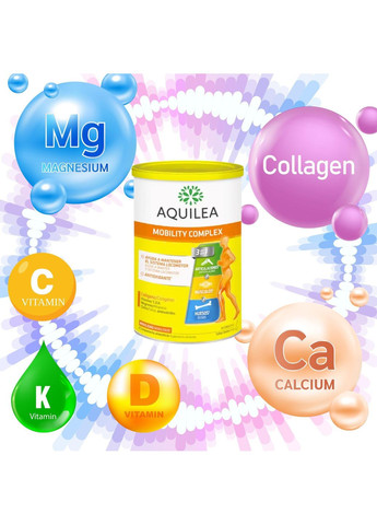 Комплексний колаген Aquilea Mobility Complex з магнієм та смаком лимона 390г Deliplus (317418700)