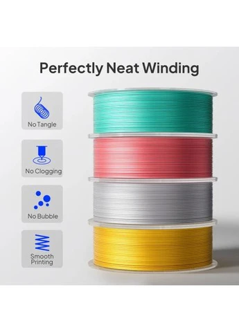 Філамент PLA Silk 1.75mm, екологічна паперова котушка, Бірюзовий, 1kg () Elegoo 50.203.0286 (377997973)