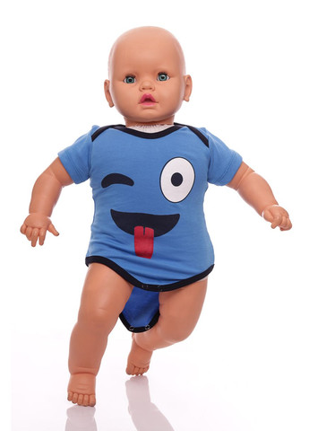 Синий летний боди+шорты смайл 56 см (30551) BABYKROHA