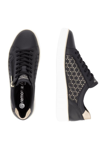 Черные кеды (р) кожа 0-1-1-d-2e-03-03 Remonte