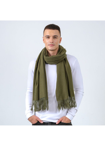 Палантин мужской однотонный кашемир хаки HOWARD 594-227 LuckyLOOK 594-227М (351857387)