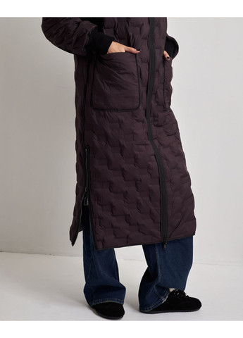 Темно-коричневе демісезонне Пальто двостороннє чорний / шоколадний Sobello