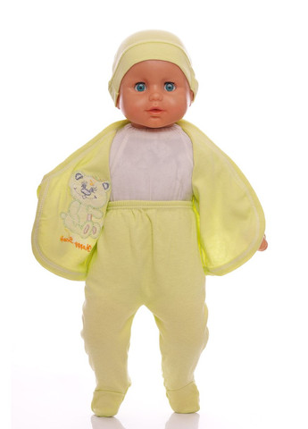 Зеленый комплект ползунки, распашонка, шапочка трикотажные в коробке bear салатовый 62 см (40214) BABYKROHA