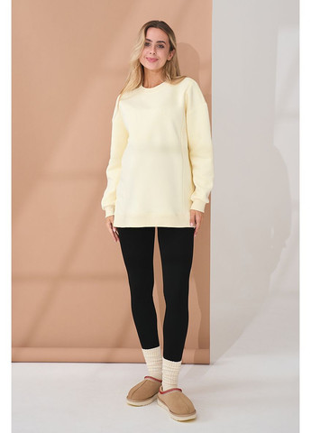 Черные черные теплые леггинсы лосины для беременных на меху с высоким поясом на животик Юла мама