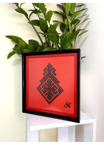 Картина-оберег Макошь 28×30 см красный котон с вышивкой (NF0018) Tiferet-NF (371996492)