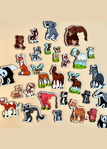 Дерев'яний пазл "Мама і малюк" (ПСД033) PSD033 кольоровий Ubumblebees (302384531)