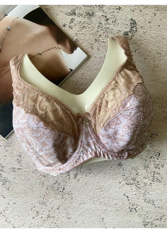 Пудровый пудровый бюстгальтер на чашку f без поролона Lanny Mode