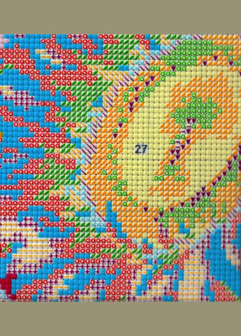Набір для вишивання за нанесеною на канву схемою "Sunflower 10". AIDA 14CT printed 48*38 см Joy Sunday (313614586)