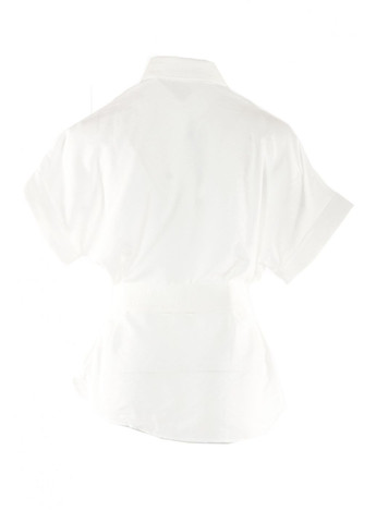 Біла блуза жіноча з манжетою і поясом (ll197750001) LadyLike