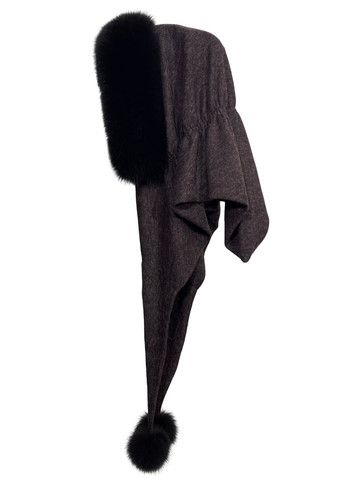 Женский меховой капюшон из натурального меха лисы Меховой Стиль Елизавета (365642669)