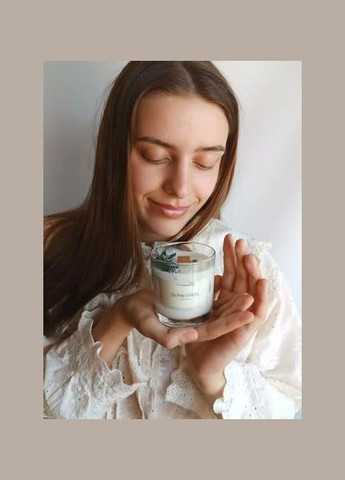 Ароматическая соевая свеча в стекле 250 мл ручной работы с нотами лаванды, цитрусовых, бергамота. Hand Made (316631247)