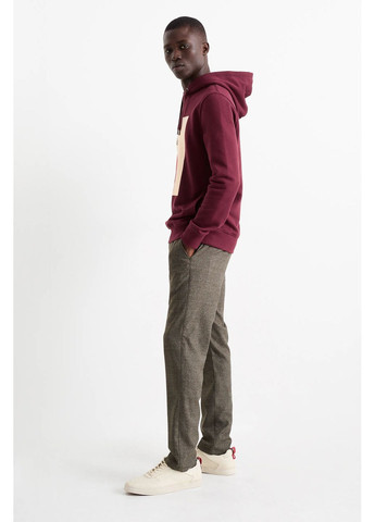 Коричневые кэжуал демисезонные брюки C&A