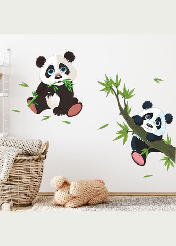 Наклейка дитяча на стіну Пандочки 79х73 см (FX-E05) Green Life (322640400)