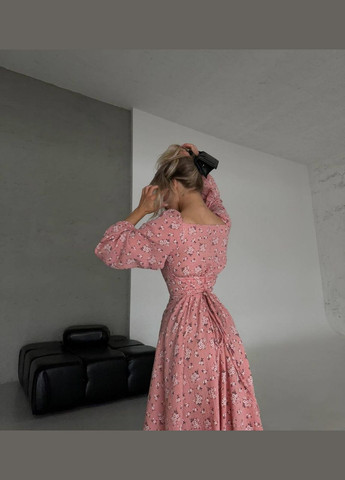 Розовое женское платье из муслина цвет розовый р.46/48 452642 New Trend