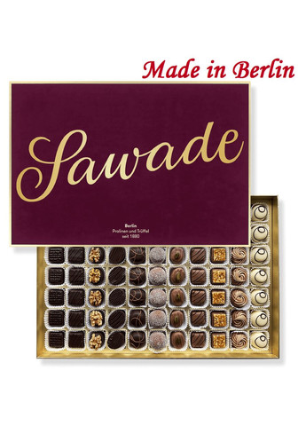 Набор шоколадных конфет в бархатной подарочной коробке Berlin (870 гр 77 штук) Sawade (292132778)