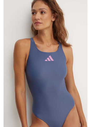 Синій літній злитний купальник adidas