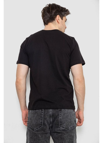 Черная мужская футболка с принтом, 241r1906 Ager