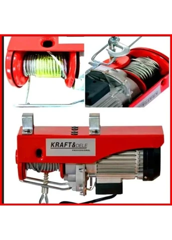 Лебідка електрична 250 кг Kraft&Dele KD1524 для підйому вантажів Kraft & Dele (393706867)