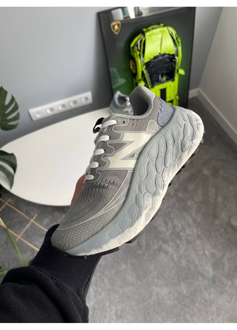 Серые демисезонные кроссовки мужские и женские new balance fresh foam grey white | нью беланс фреш фоам серые No Brand