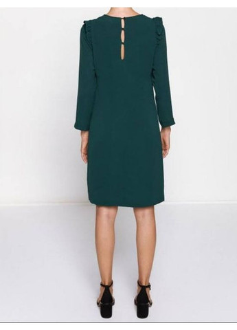 Темно-зелена плаття 0410315 36 s зелене силуетна, годе, пачка, з баскою H&M