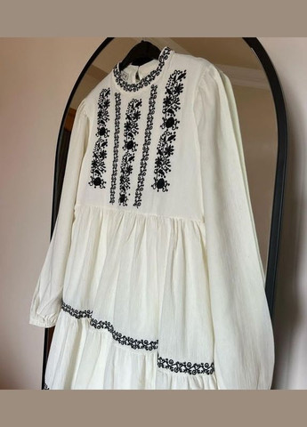 Молочное молочное платье а-силуэта с вышивкой ESQ