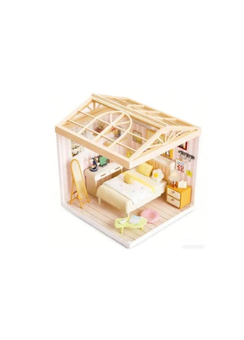 Конструктор-румбокс 8004 MINI HOUSE серії "Інтер'єр" – СПАЛЬНЯ (світло) KiddiSvit (389896008)